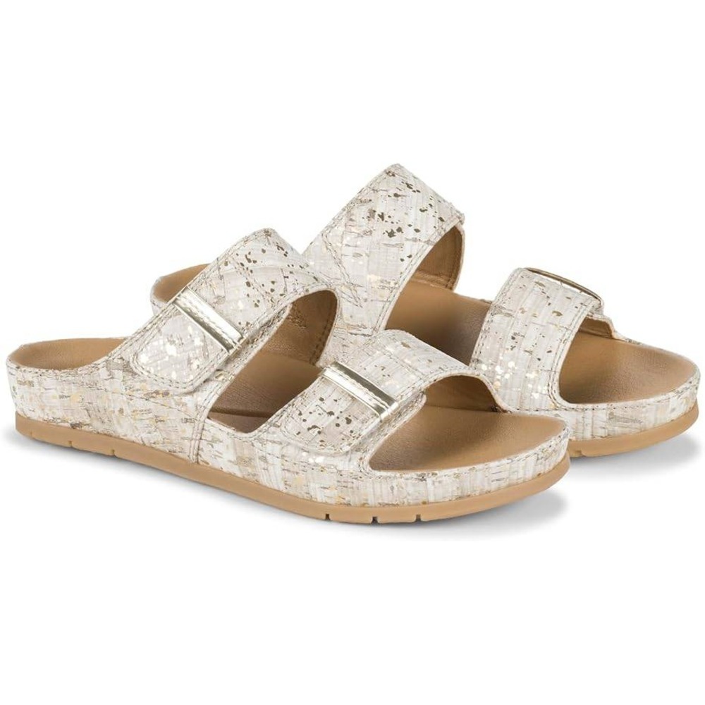 Baretraps Womens Wisteria Slide Sandals Cream Metallic Cork Print Size 11 M NWT - Picture 2 of 6
